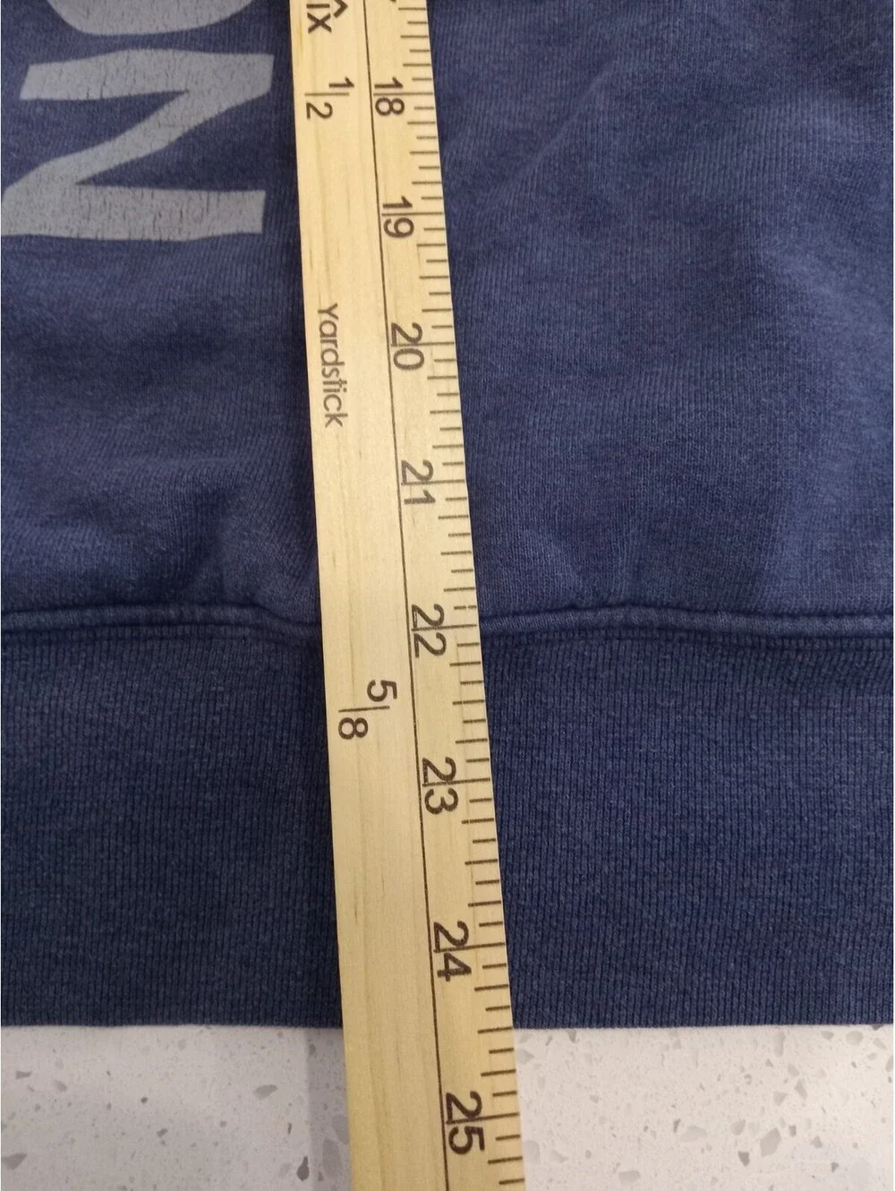 The North Face Hoodie Mens Medium Blue Gradient Vertical Logo Pullover Sweatshir